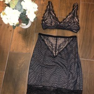 Lingerie slip two piece